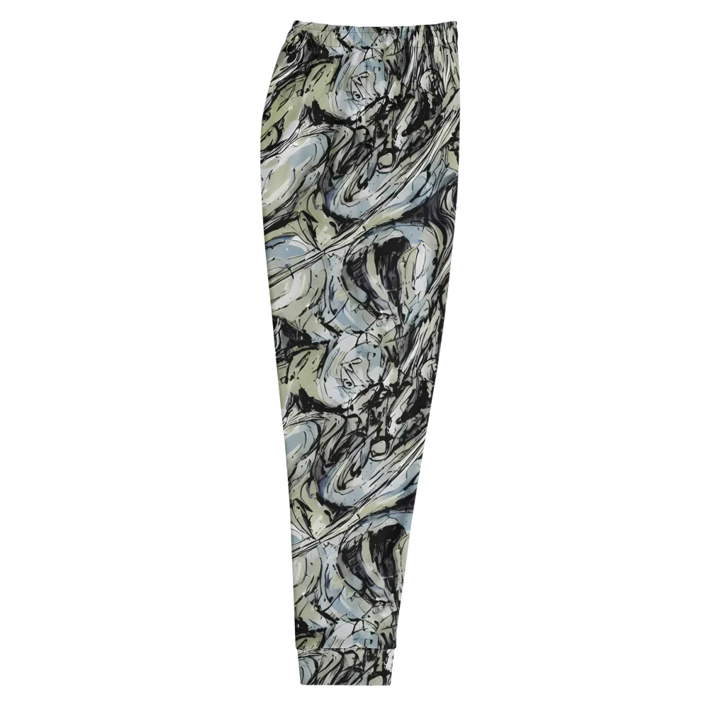 Marble Nocturne on Men's Joggers — Right