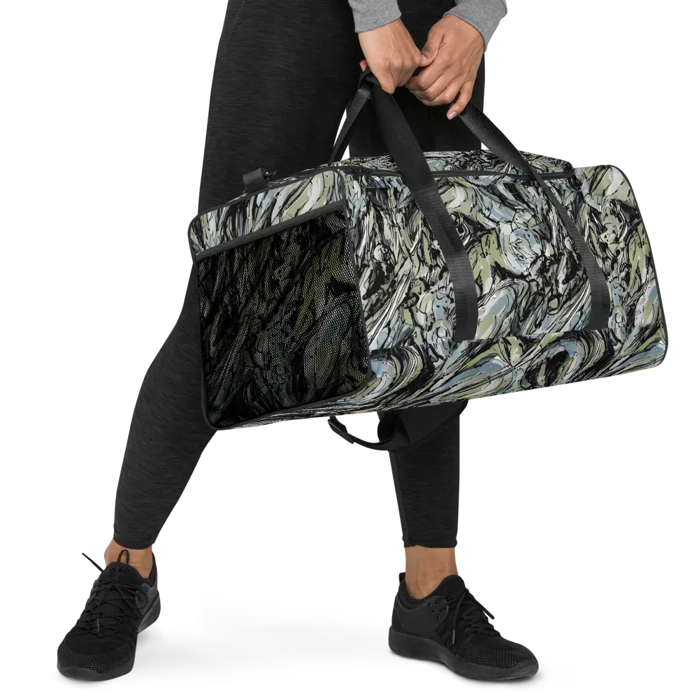 Marble Nocturne on Duffle Bag — Right Front