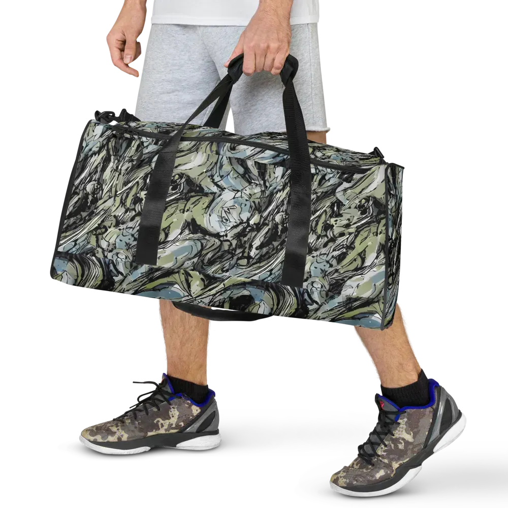 Marble Nocturne on Duffle Bag — Front