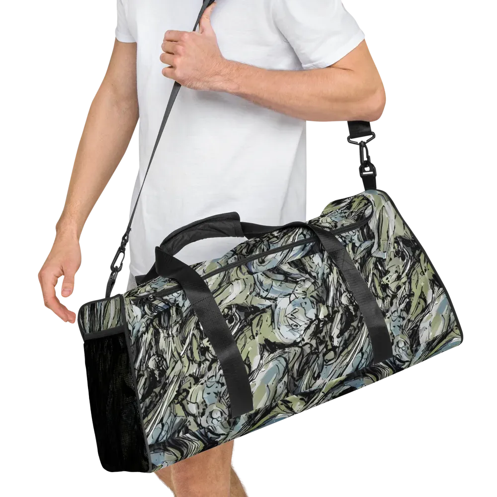 Marble Nocturne on Duffle Bag — Right Front