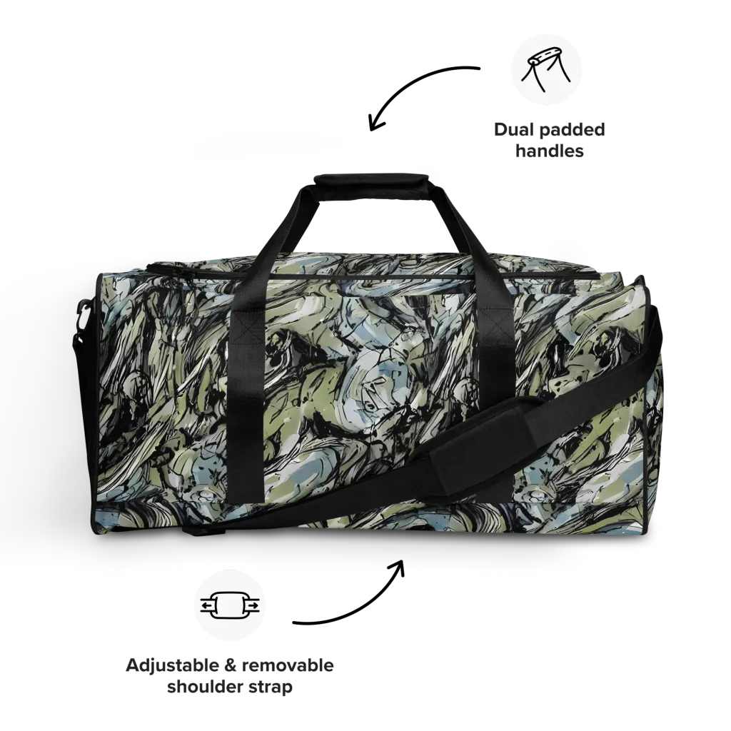 Marble Nocturne on Duffle Bag — Front