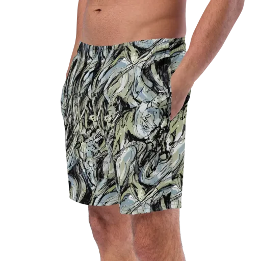 Marble Nocturne on a Swim Trunks