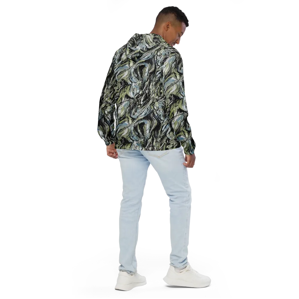 Marble Nocturne on Men's Windbreaker — Back