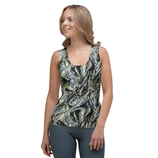 Marble Nocturne on a Women's Tank Top