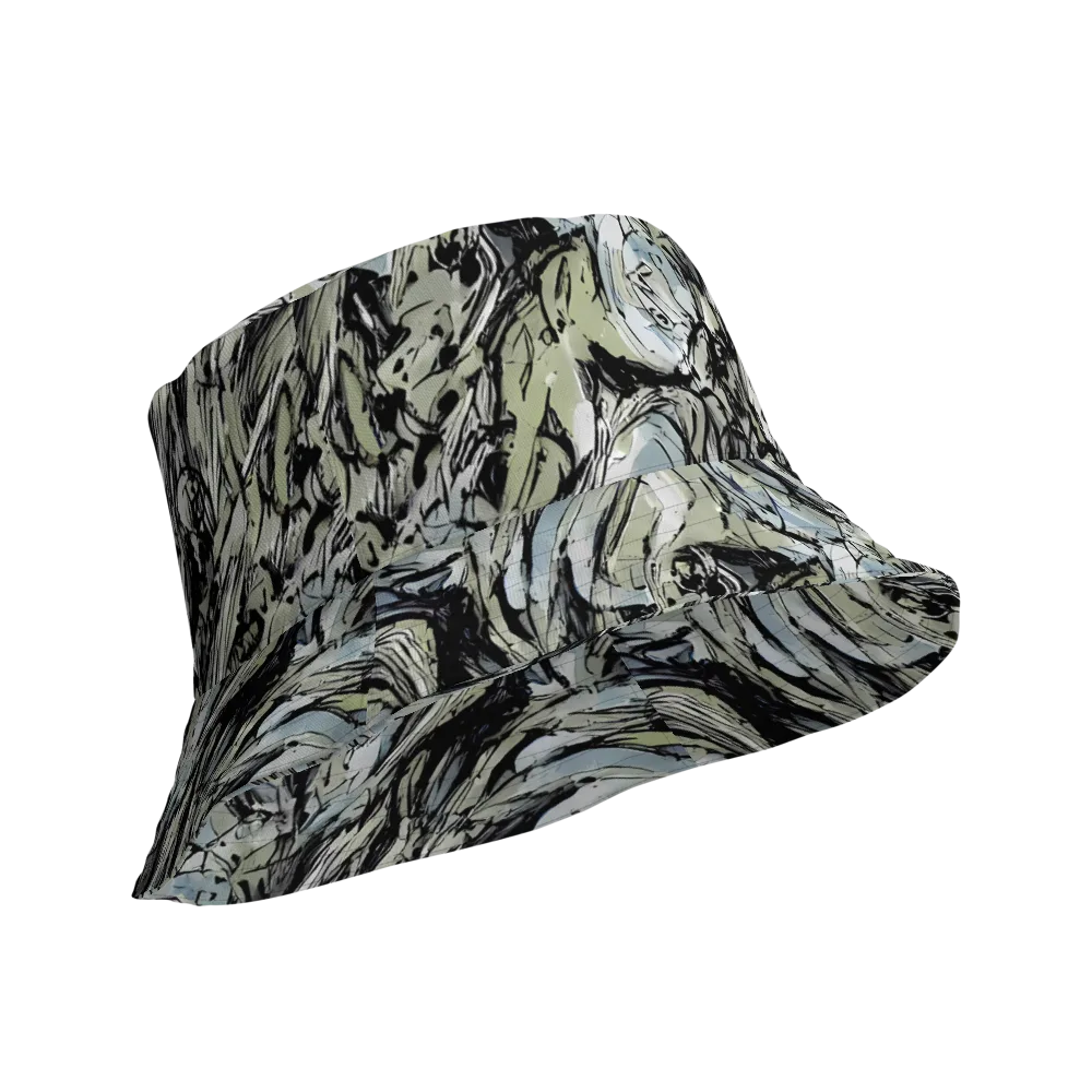 Marble Nocturne on Reversible Bucket Hat — Product details Outside