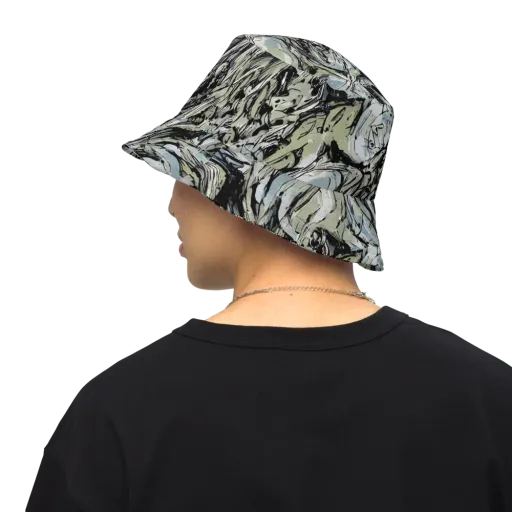 Marble Nocturne on a Reversible Bucket Hat