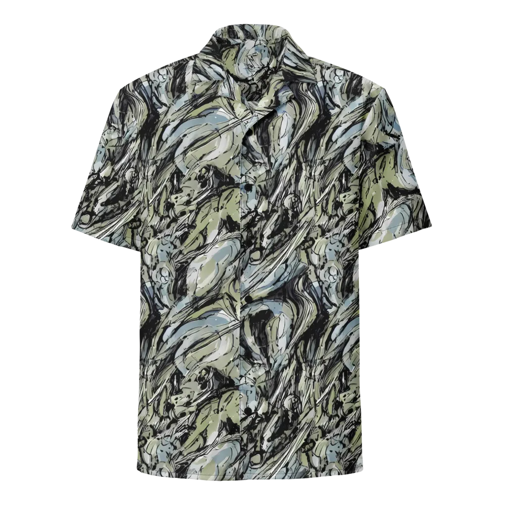 Marble Nocturne on Button Shirt — Front