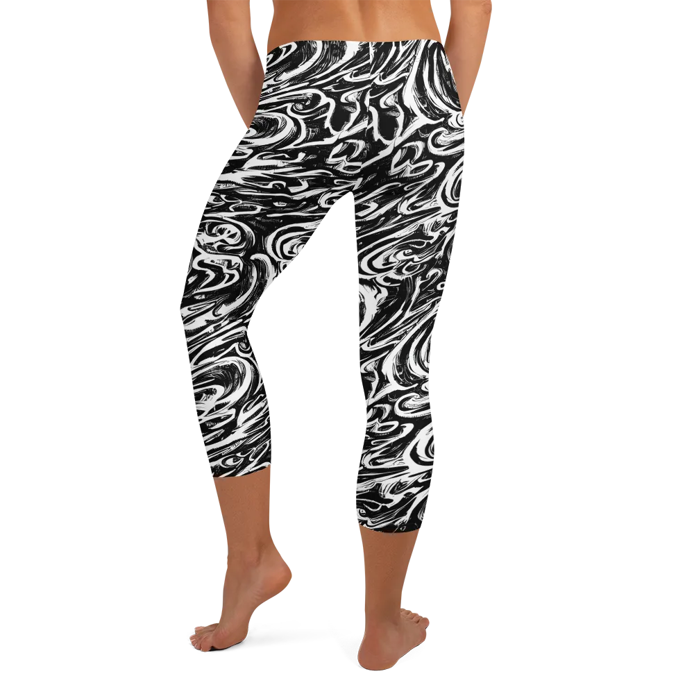 Blackwater Frenzy on Capri Leggings — Back