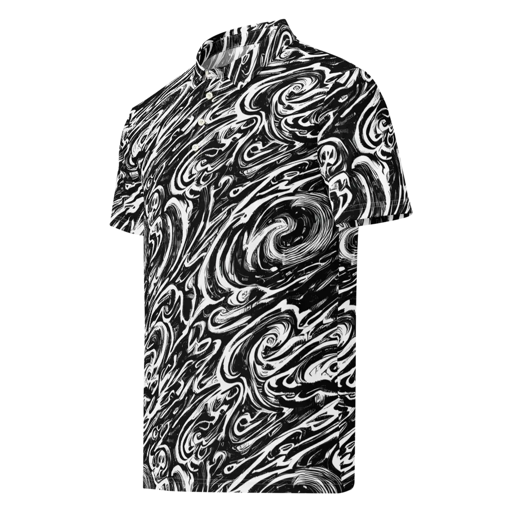 Blackwater Frenzy on Men's Slim Fit Polo Shirt — Left Front