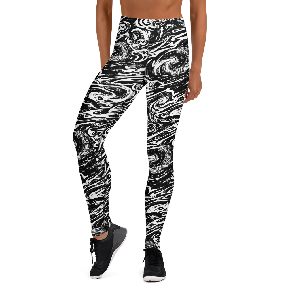 Blackwater Frenzy on Yoga Leggings — Front