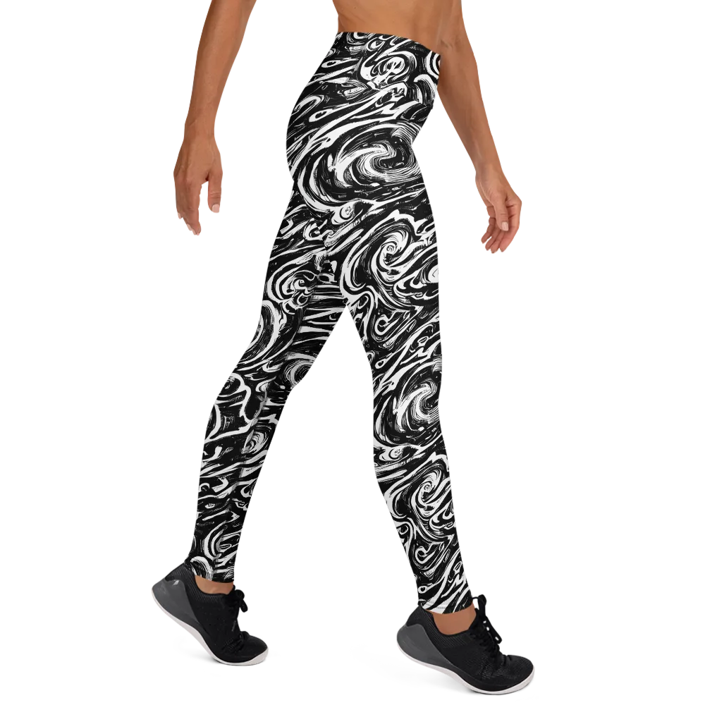Blackwater Frenzy on Yoga Leggings — Right