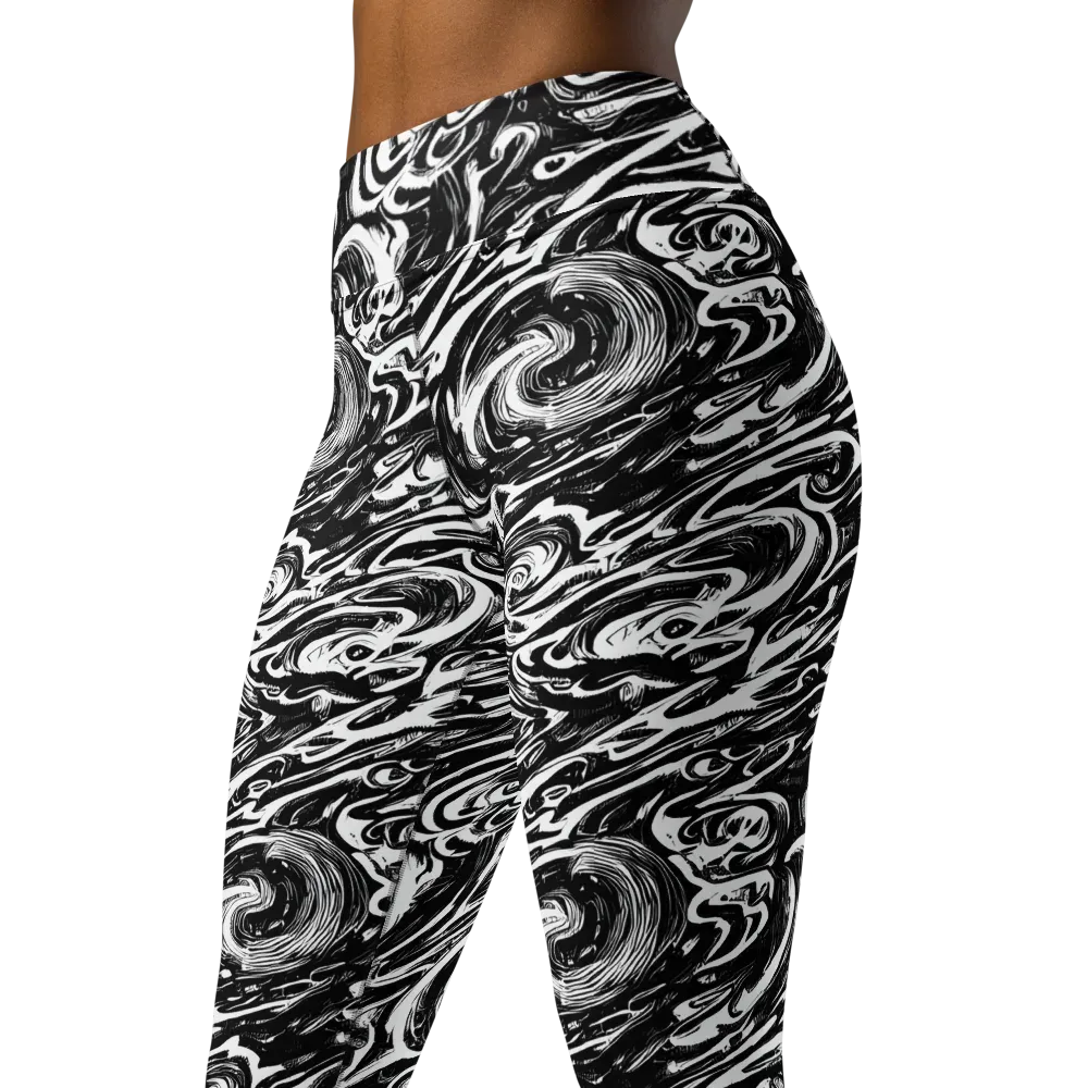 Blackwater Frenzy on Yoga Leggings — Left Front