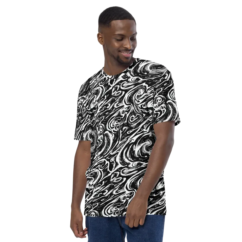 Blackwater Frenzy on Men's Crew Neck T-Shirt — Left