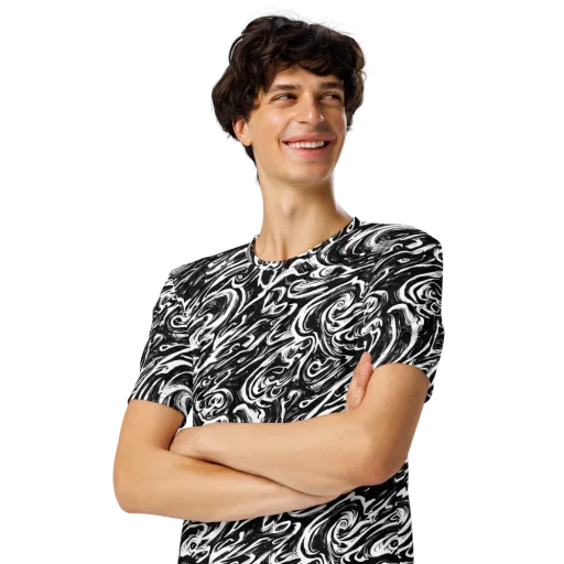Blackwater Frenzy on a Men's Crew Neck T-Shirt