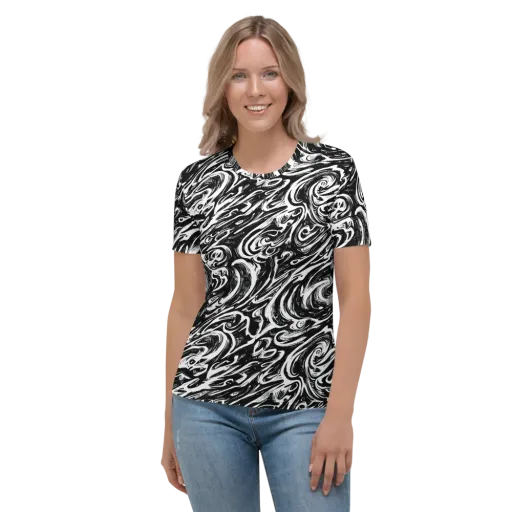Blackwater Frenzy on a Women's Crew Neck T-Shirt