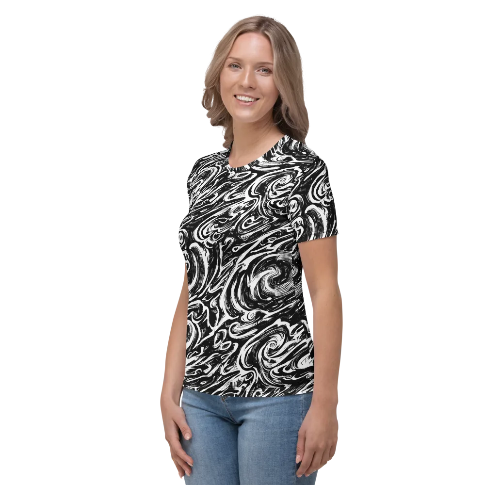 Blackwater Frenzy on Women's Crew Neck T-Shirt — Left