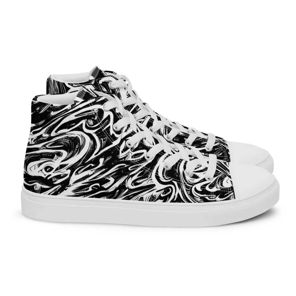 Blackwater Frenzy on Women's High Top Canvas Shoes — Right