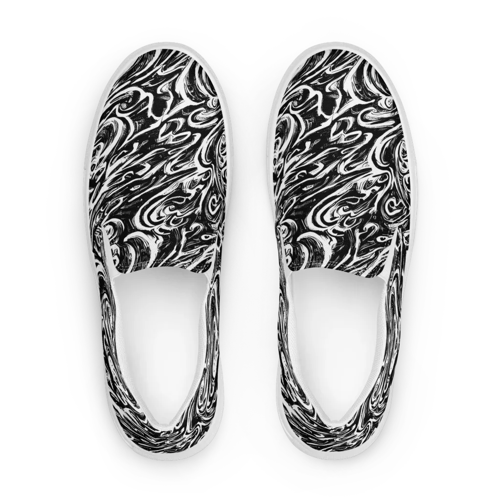 Blackwater Frenzy on Men's Slip-On Canvas Shoes — Front