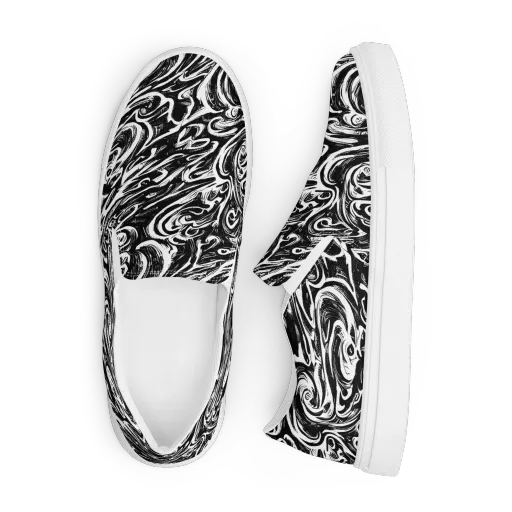 Blackwater Frenzy on a Men's Slip-On Canvas Shoes