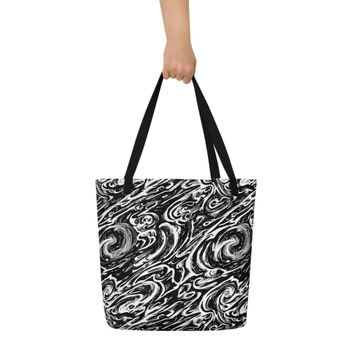 Blackwater Frenzy on a Large Tote Bag W/ Pocket
