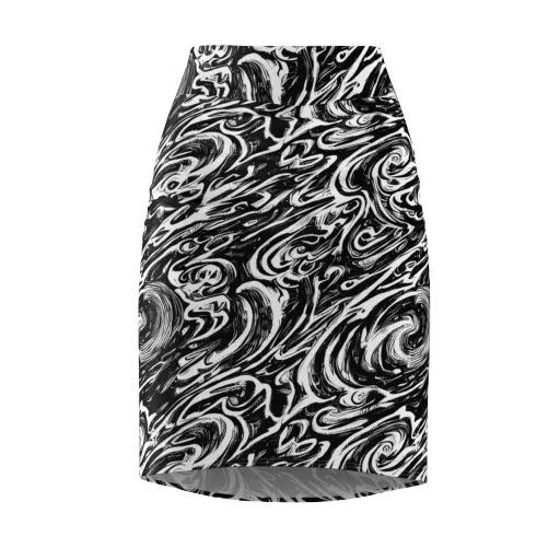 Blackwater Frenzy on a Pencil Skirt