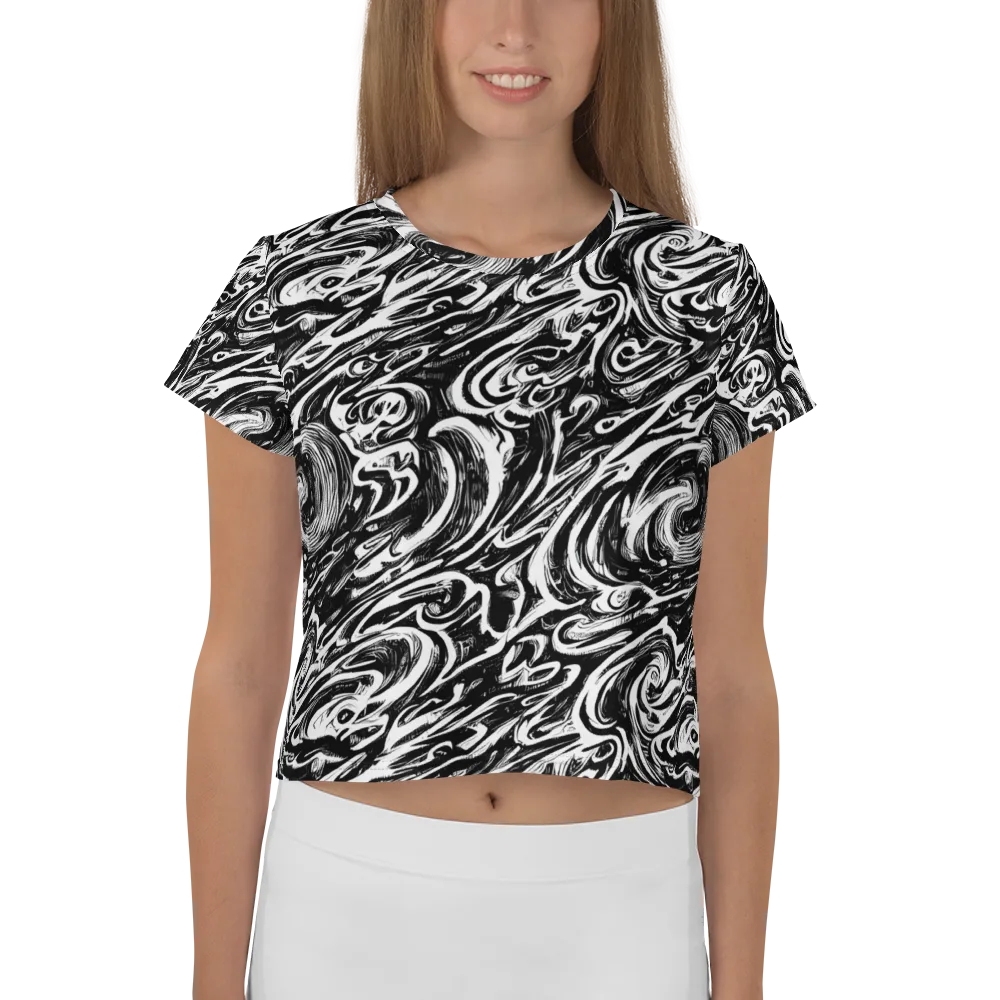 Blackwater Frenzy on Crop Tee — Front