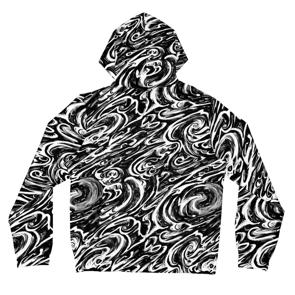 Blackwater Frenzy on Women's Full-Zip Hoodie — Back