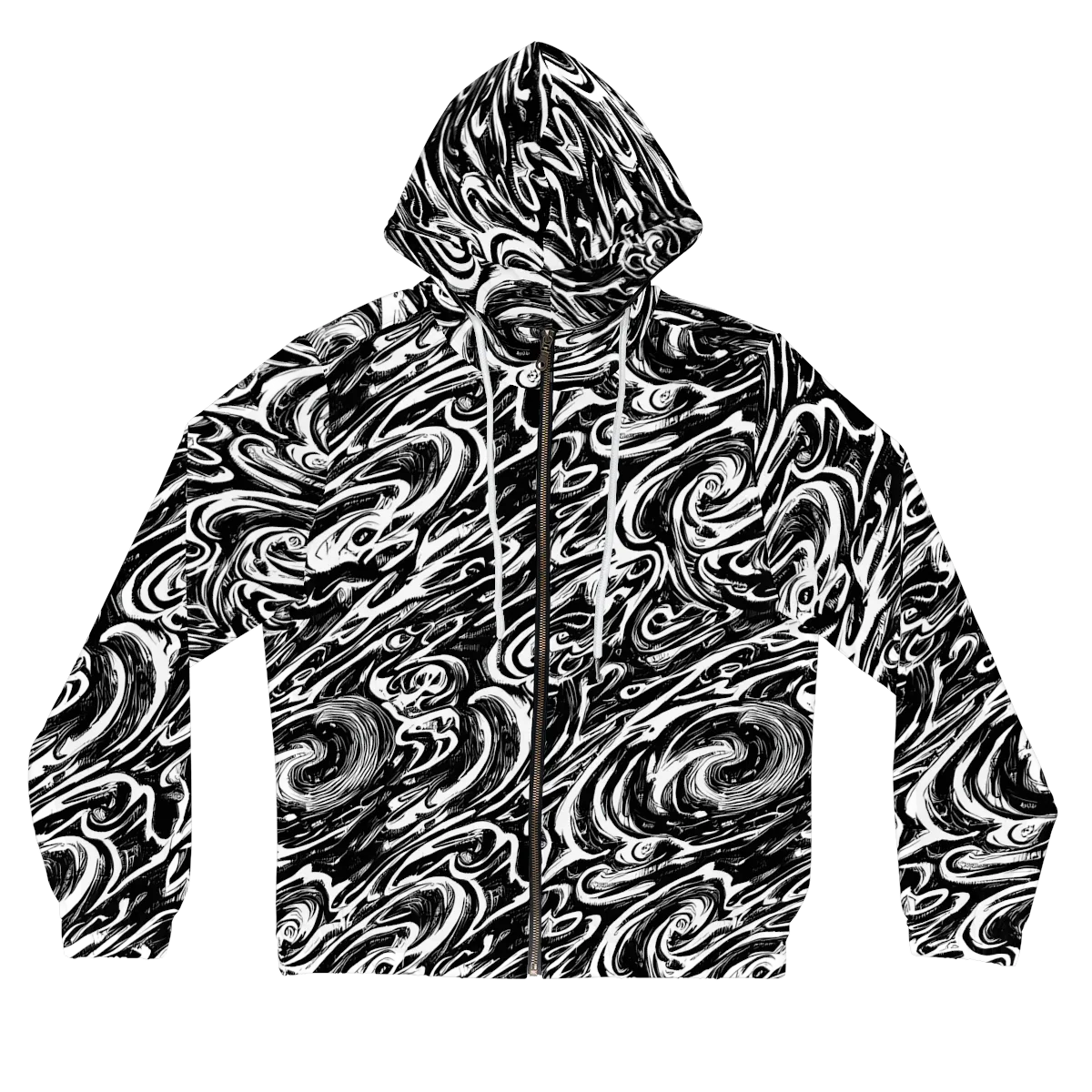 Blackwater Frenzy on Women's Full-Zip Hoodie — Front