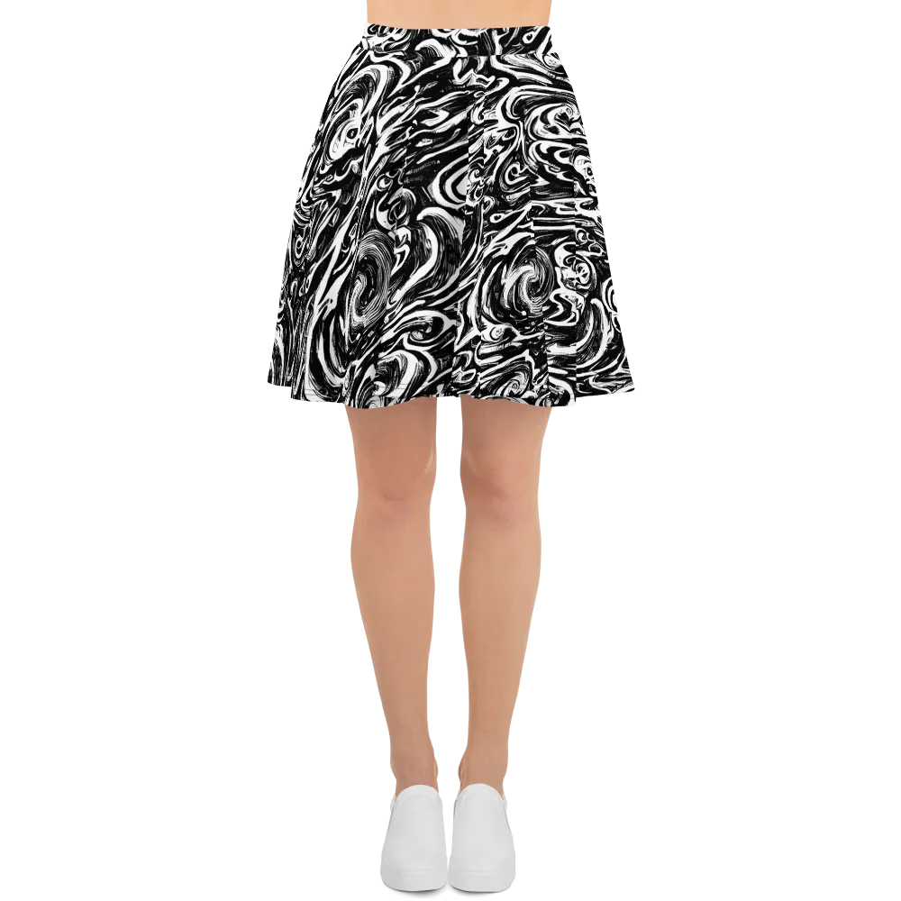 Blackwater Frenzy on Skater Skirt — Front