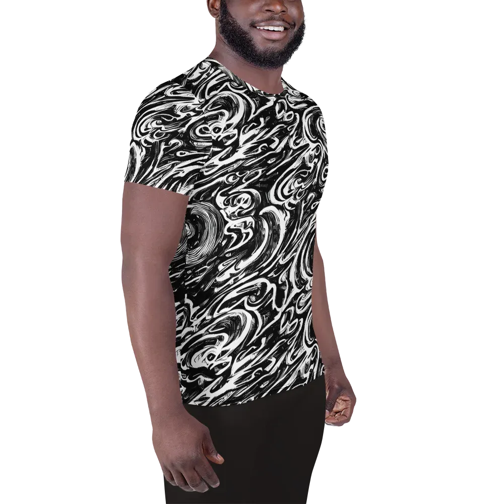 Blackwater Frenzy on Men's Athletic T-Shirt — Right