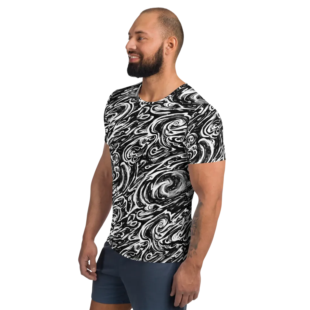 Blackwater Frenzy on Men's Athletic T-Shirt — Left
