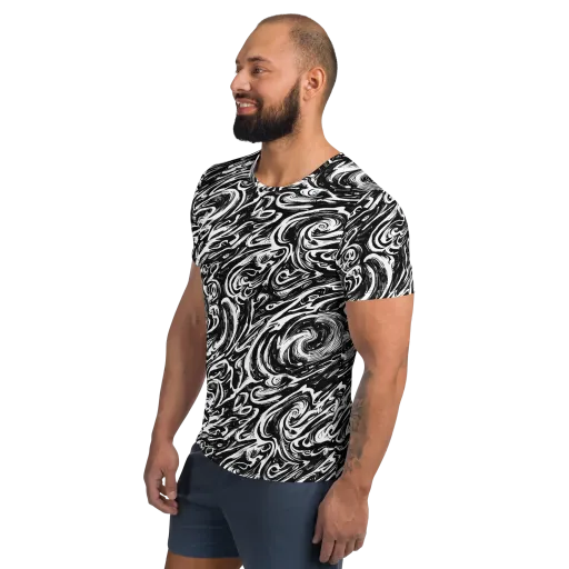 Blackwater Frenzy on a Men's Athletic T-Shirt