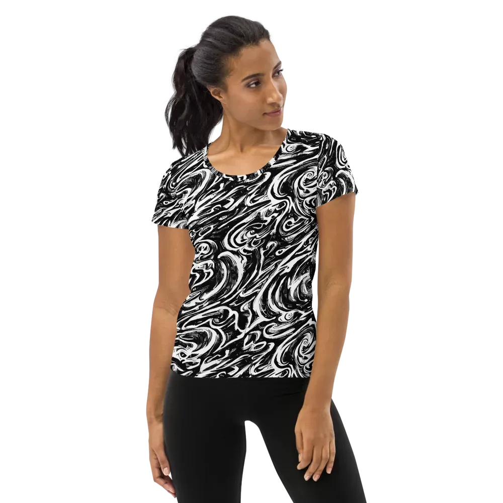 Blackwater Frenzy on Women's Athletic T-Shirt — Front