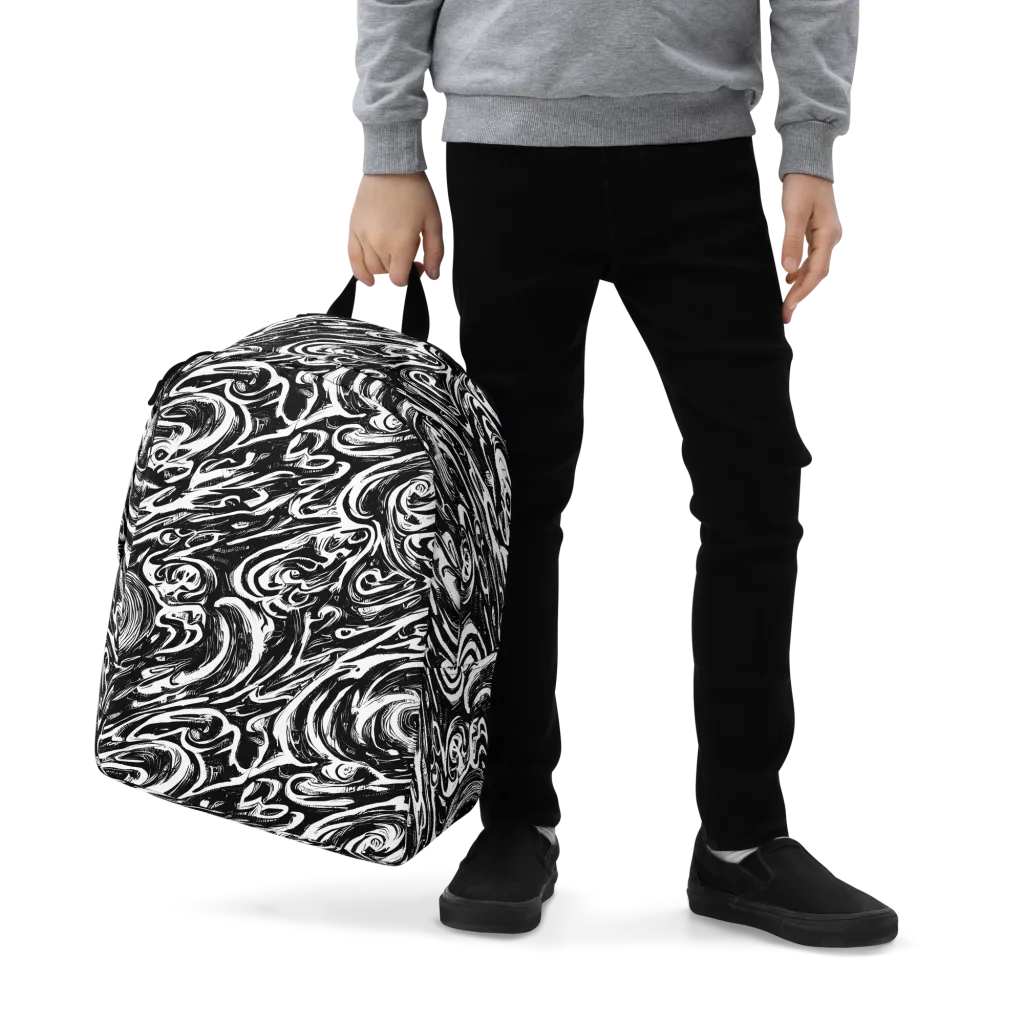 Blackwater Frenzy on Minimalist Backpack — Zoomed-in
