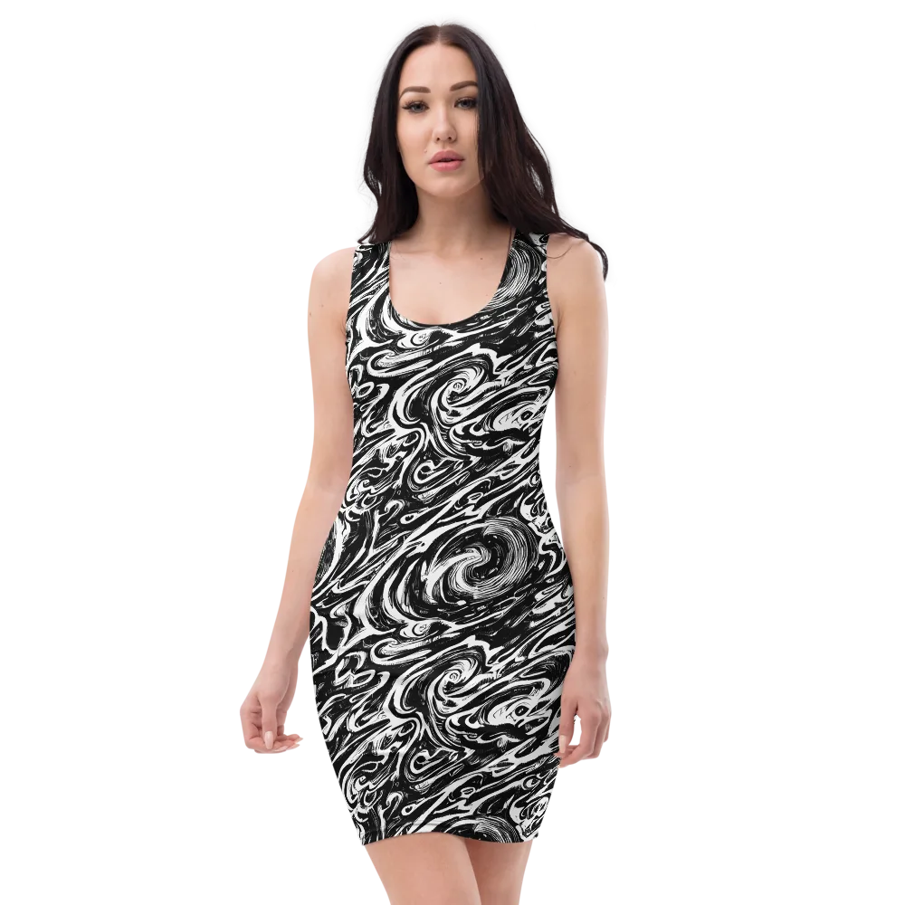 Blackwater Frenzy on Bodycon Dress — Front