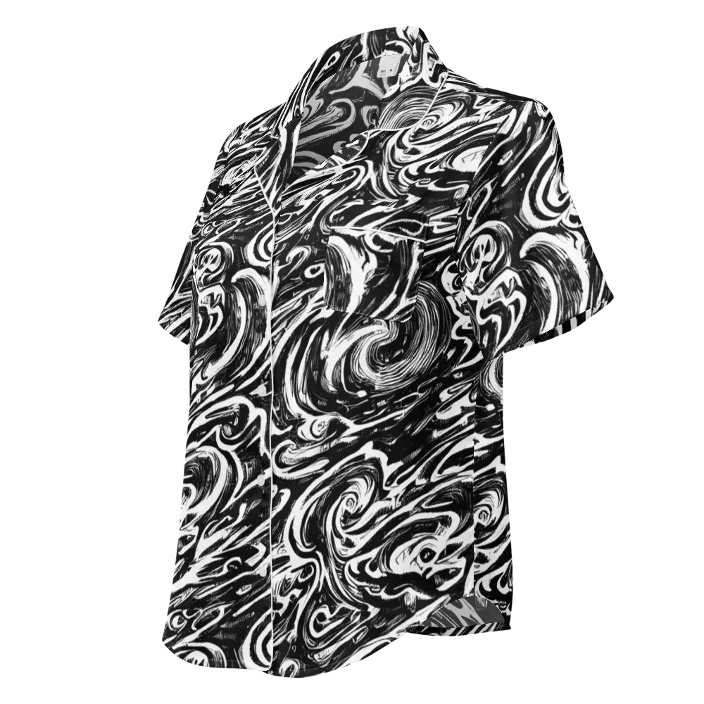 Blackwater Frenzy on Women's Short Sleeve Pajama Top — Left Front