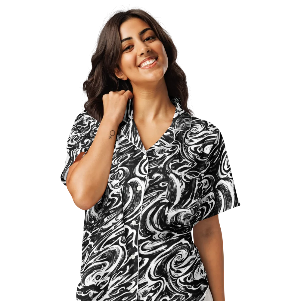 Blackwater Frenzy on Women's Short Sleeve Pajama Top — Front