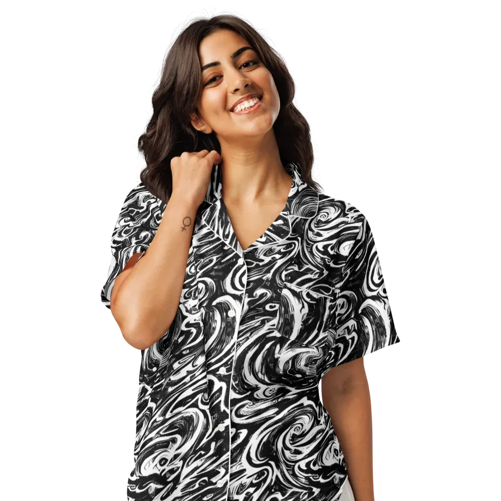 Blackwater Frenzy on Women's Short Sleeve Pajama Top — Front