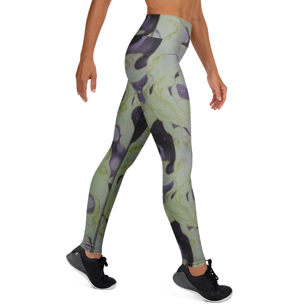 Sage Galaxy on Yoga Leggings — Right