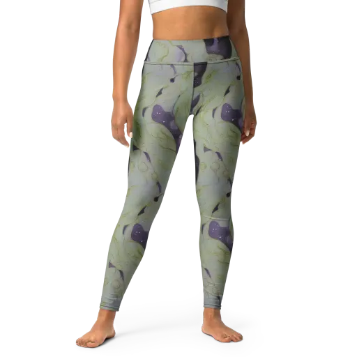 Sage Galaxy on a Yoga Leggings