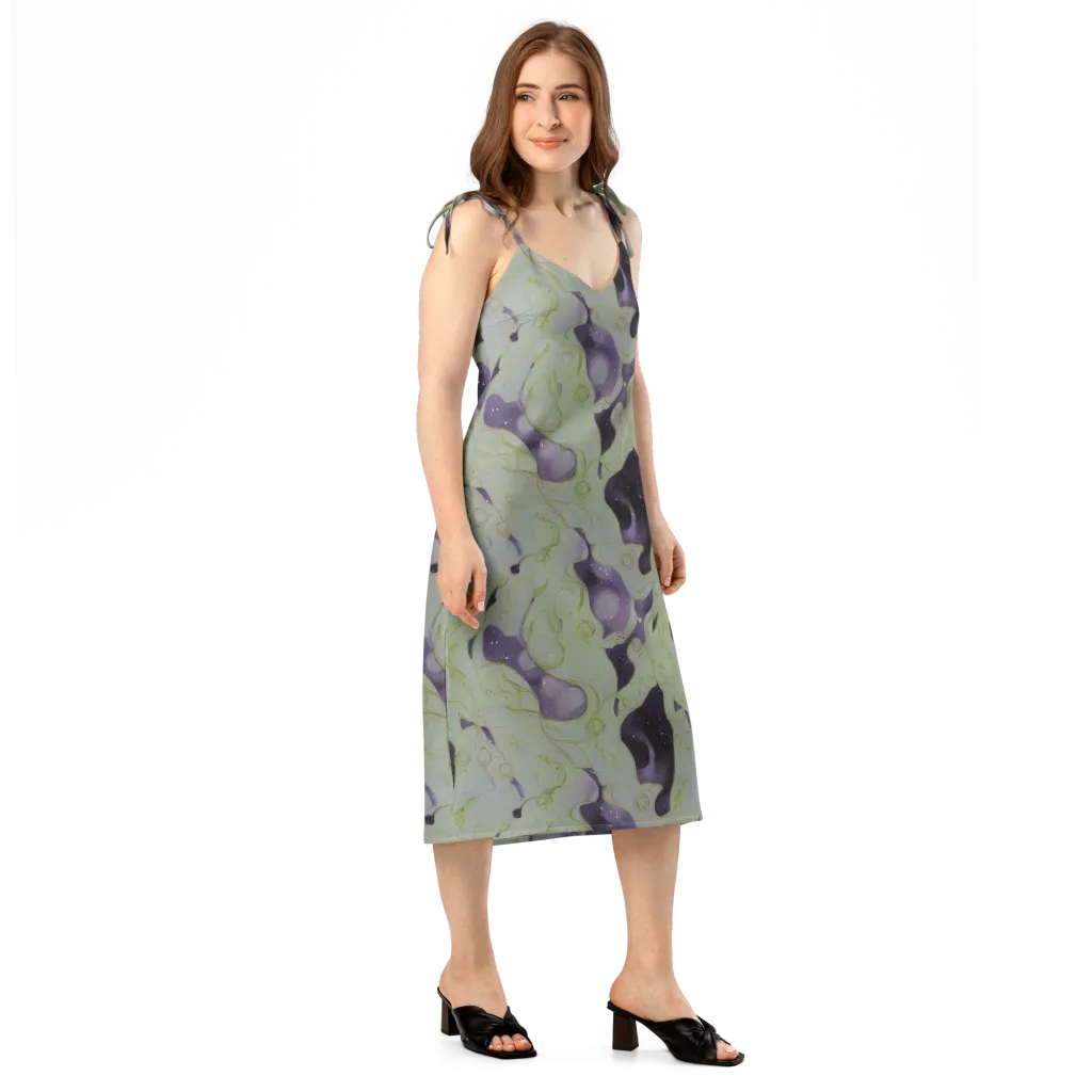 Sage Galaxy on Slip Dress — Right Front
