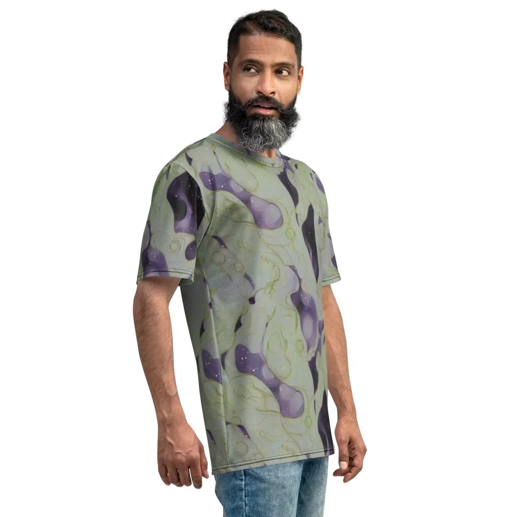 Sage Galaxy on Men's Crew Neck T-Shirt — Right