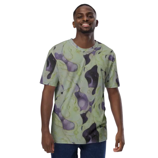 Sage Galaxy on a Men's Crew Neck T-Shirt