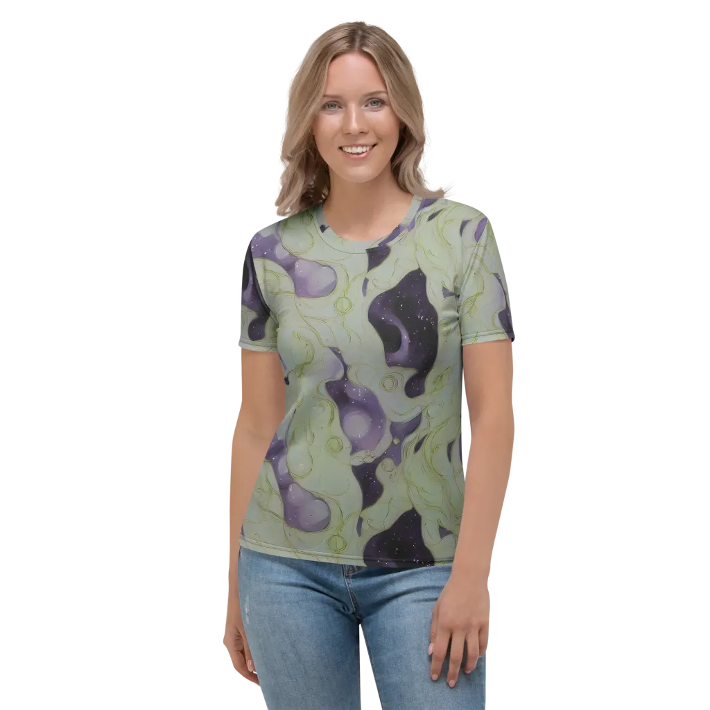 Sage Galaxy on Women's Crew Neck T-Shirt — Front