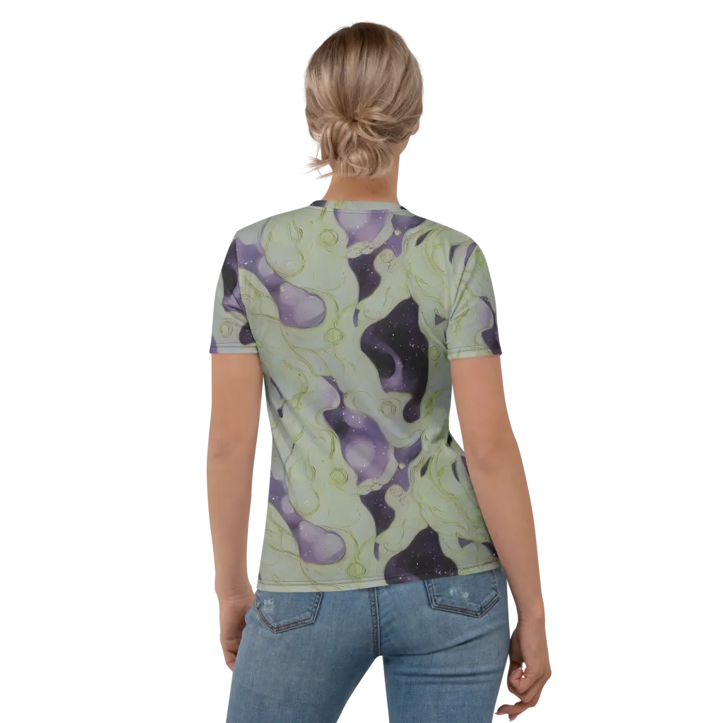 Sage Galaxy on Women's Crew Neck T-Shirt — Back