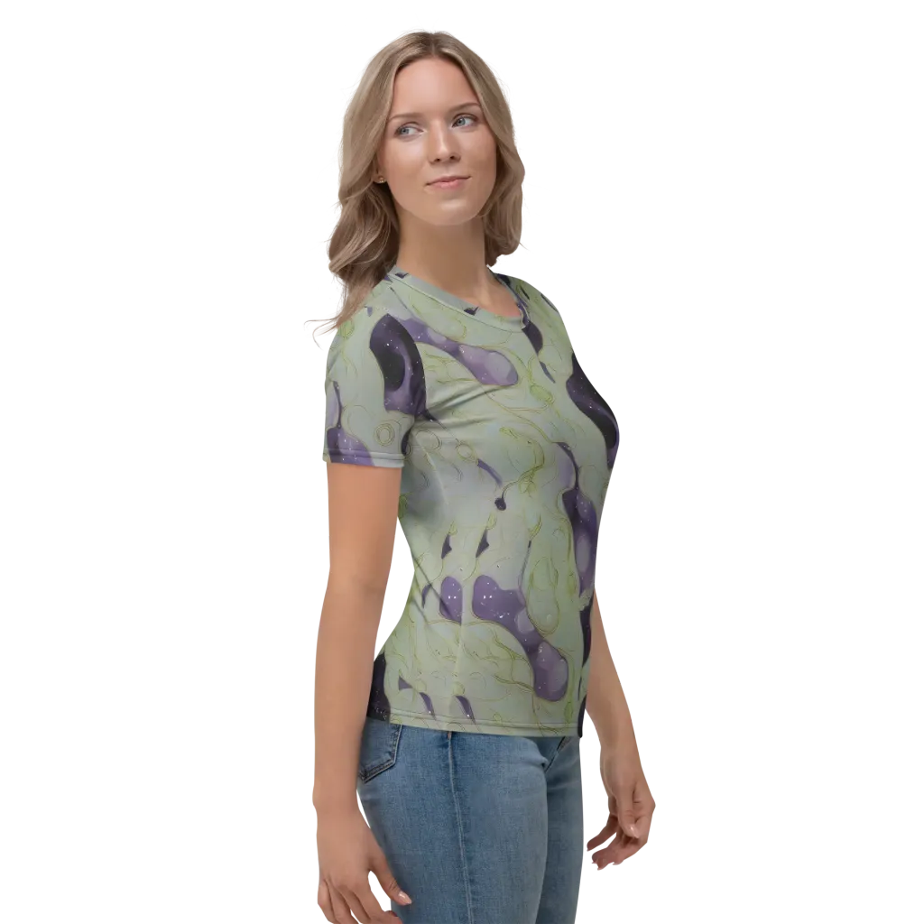 Sage Galaxy on Women's Crew Neck T-Shirt — Right
