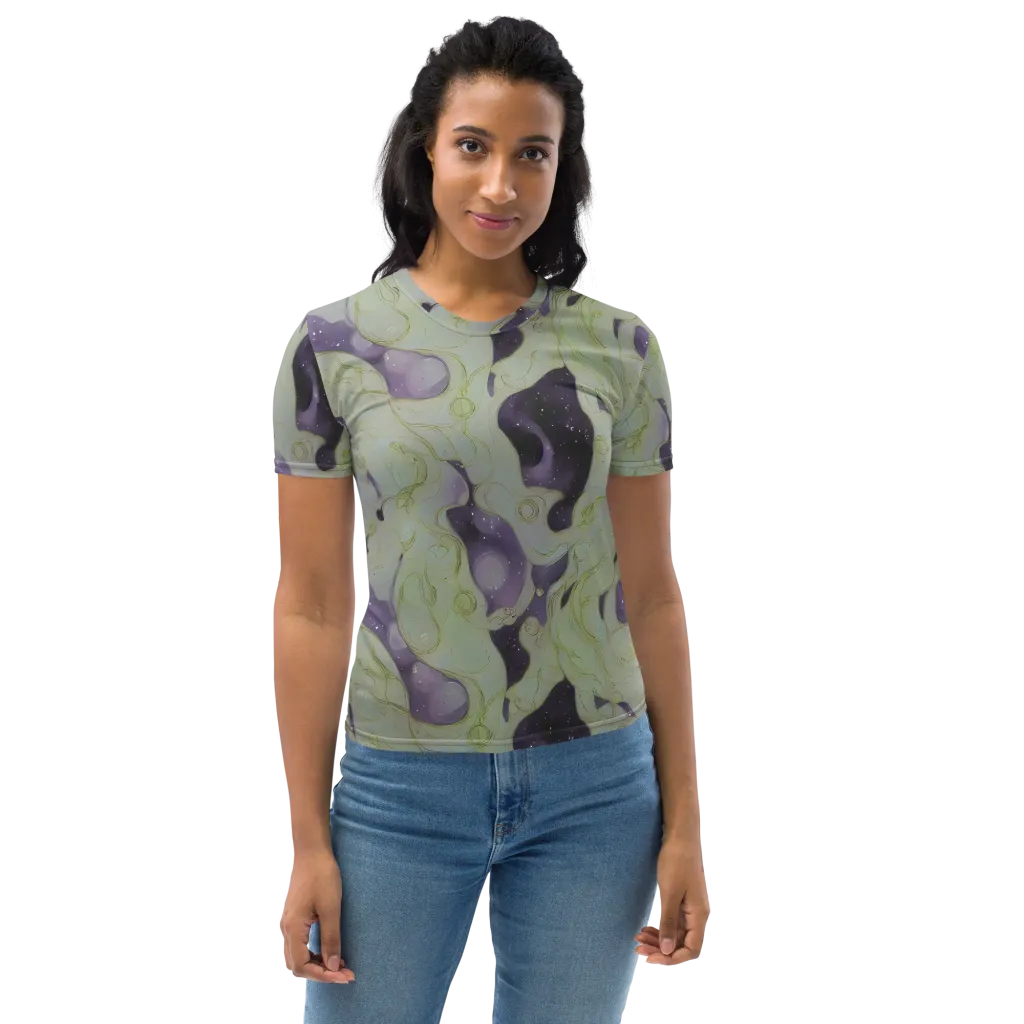Sage Galaxy on Women's Crew Neck T-Shirt — Front