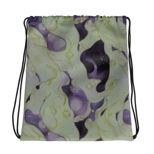 Sage Galaxy on a Drawstring Bag