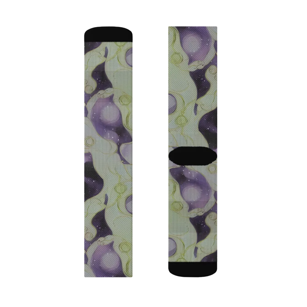 Sage Galaxy on Socks — Right Sock
