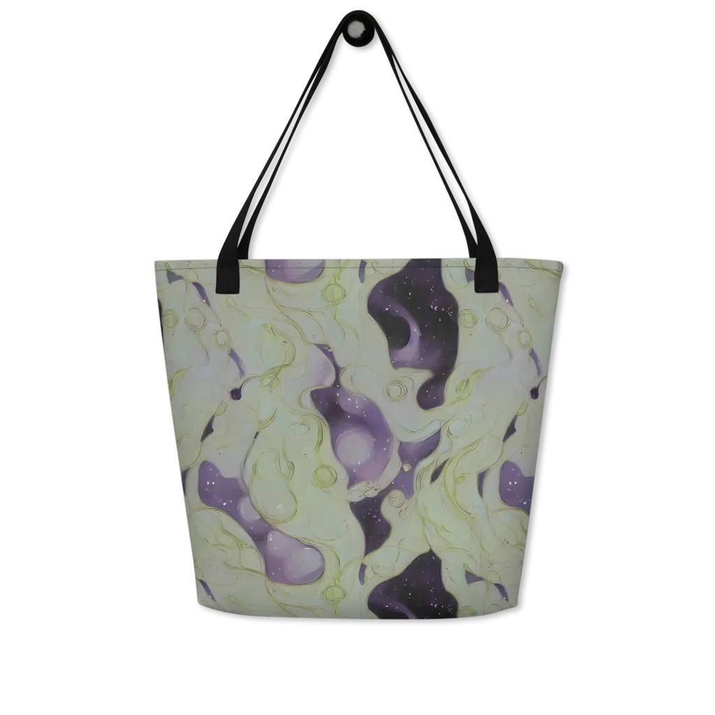 Sage Galaxy on Large Tote Bag W/ Pocket — Front